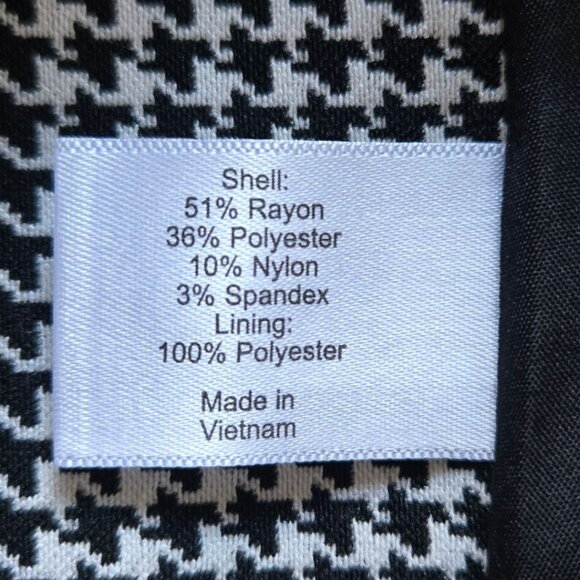 Lane Bryant Size 16 Black & White Houndstooth Blazer | The Bryant Blazer - Picture 4 of 4